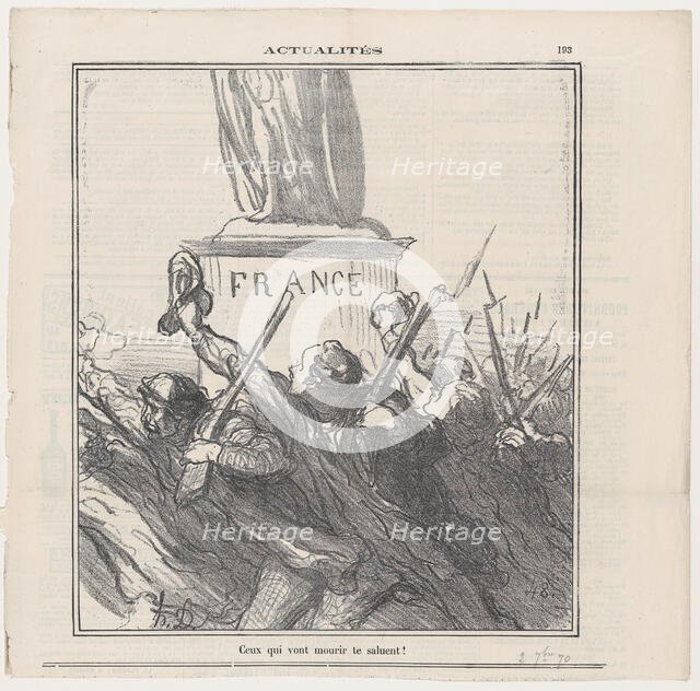 Ceux qui vont mourir te saluent!, 1870.  Creator: Honore Daumier.