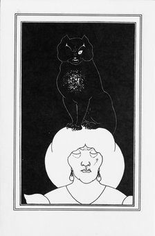 Illustration for the story The black cat by Edgar Allan Poe, 1894-1895. Artist: Beardsley, Aubrey (1872–1898)