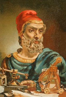 Archimedes, (287 BC - 212 BC), Ancient Greek mathematician and inventor, 1882.  Creator: Unknown.