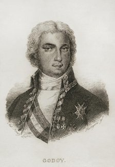 Manuel de Godoy y Alvarez de Faria, Spanish politician, 1851.  Creator: Pedro Hortigosa.