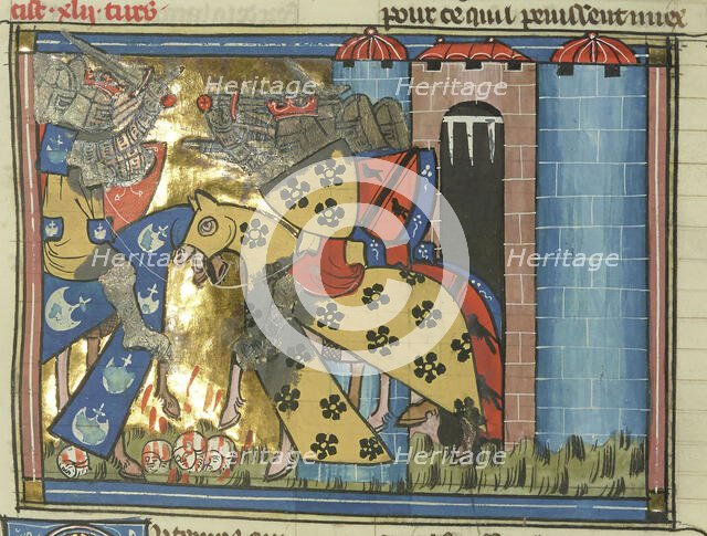 The Battle of Marj al-Saffar on January 25, 1126, 1337. Creator: Maître de Fauvel (active 1314-1340).