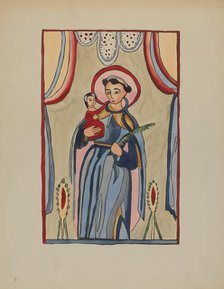 Panel from Altar Piece of San Antonio, c. 1936. Creator: E. Boyd.