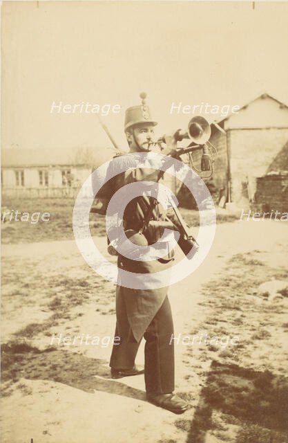 [Bugler], 1880s-90s. Creator: Unknown.