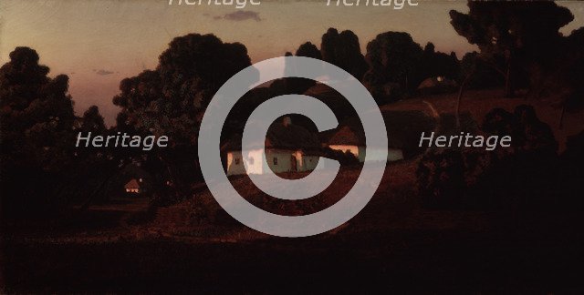 Evening at the Ukraine, 1878. Artist: Kuindzhi, Arkhip Ivanovich (1842-1910)