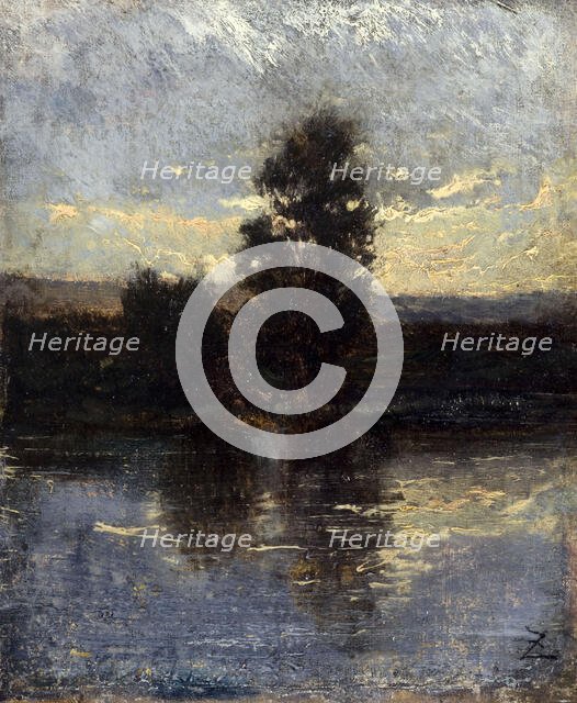 La Seine, between 1850 and 1860. Creator: Felix Francois Georges Philibert Ziem.