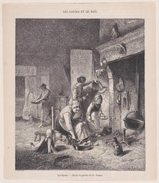 Gruel, from "Le Magasin Pittoresque", ca. 1852. Creator: Charles Emile Jacque.