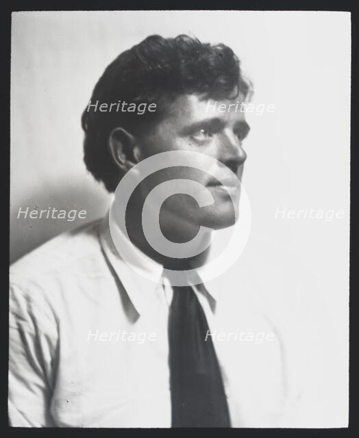 Portrait photograph of Jack London, between 1906 and 1916. Creator: Arnold Genthe.