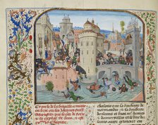 Defeat of the Jacquerie on 9 June 1358, ca 1470-1475. Creator: Liédet, Loyset (1420-1479).