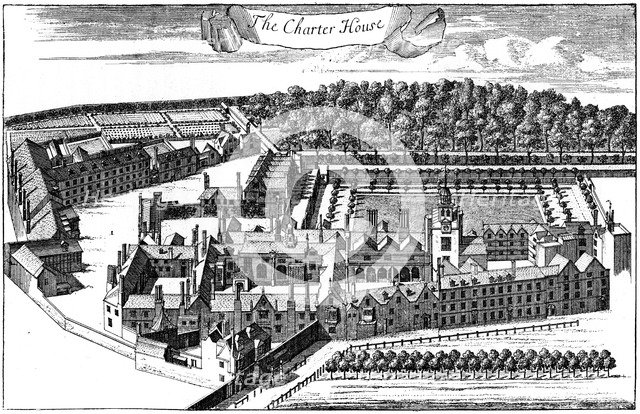 The Charter House Hospital, London, 1775, (1893). Artist: Unknown