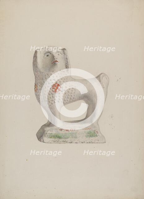 Chalkware Dog, c. 1941. Creator: Sadie Berman.