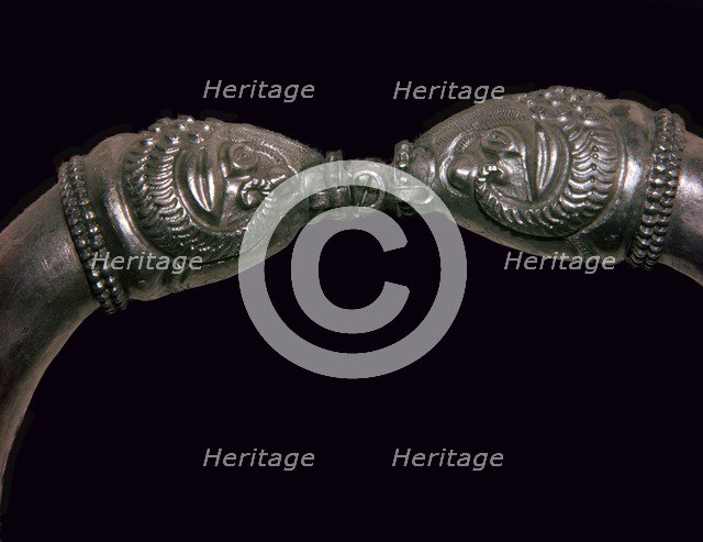 Detail of a Sassanian silver collar. Artist: Unknown