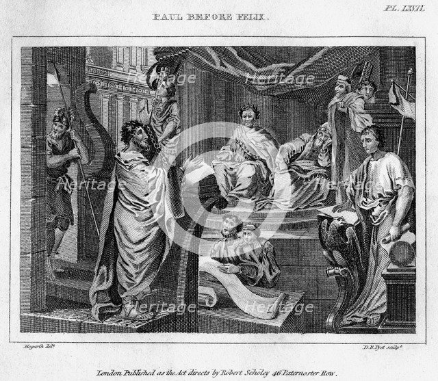'Paul Before Felix', 18th century.Artist: DB Pyet