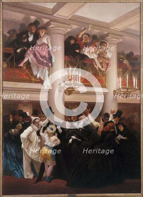 The Opera Ball, 1866. Creator: Pierre Francois Eugene Giraud.