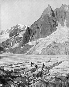 Mont Blanc du Tacul and the Dent du Requin, the Alps, early 20th century. Artist: Unknown