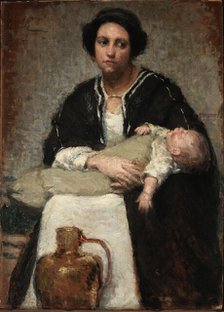Mother and Sleeping Baby, 1911. Creator: Alice Pike Barney.