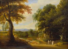 Landscape with Entrance to a Forrest, c1650. Creator: Jacques d'Arthois.