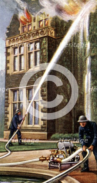 Air Raid Precautions, cigarette card, British, 1938. Artist: Unknown