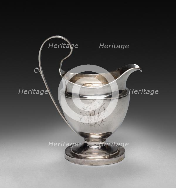 Cream Jug, c. 1800. Creator: William Haverstick (American, 1756-1823).