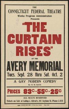 The Curtain Rises, Hartford, CT, 1937. Creator: Unknown.