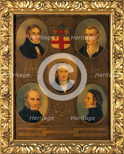 Saint Thomas's Hospital, London: arms and teachers, c1830. Creator: Unknown.