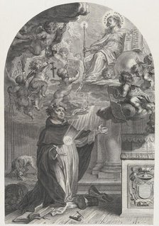 The Blessed Henry Suso Kneeling before Eternal Wisdom, before 1650. Creator: Cornelis Galle I.