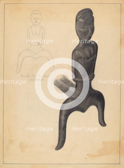 Andiron, 1935/1942. Creator: Gordon Sanborn.