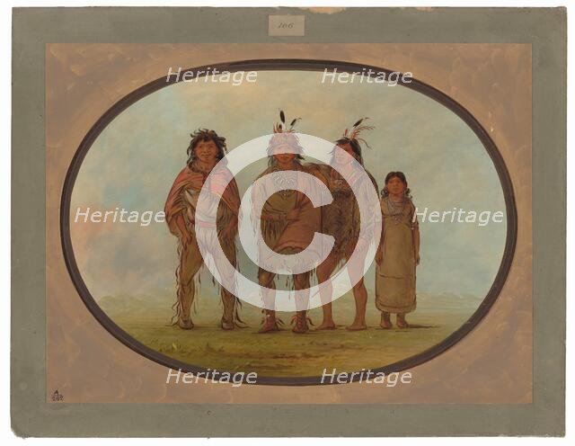 Four Dogrib Indians, 1855/1869. Creator: George Catlin.
