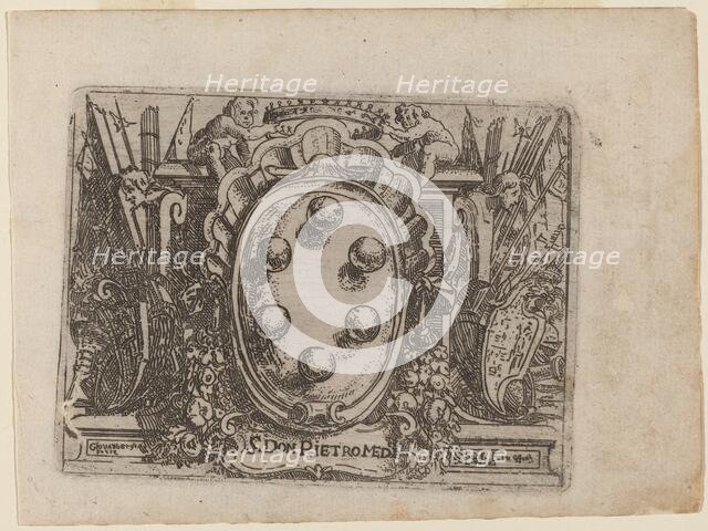 Dedication to Don Pietro Medici from "Bizzarie di varie Figure", 1624. Creator: Giovanni Battista Bracelli.