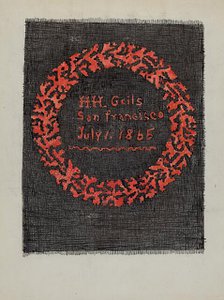 Embroideries, 1935/1942. Creator: Unknown.