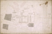 Plan of Christ's Hospital, Newgate Street, London and its adjoining estate, 1819.  Artist: Anon