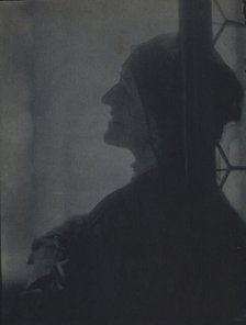 Gertrude Ka¨sebier, head-and-shoulders profile portrait, facing left, 1905. Creator: Adolph de Meyer.