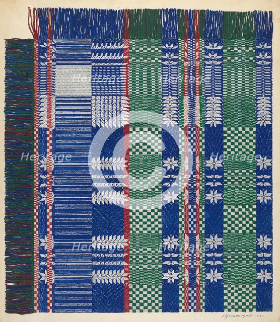 Coverlet, 1937. Creator: J. Howard Iams.