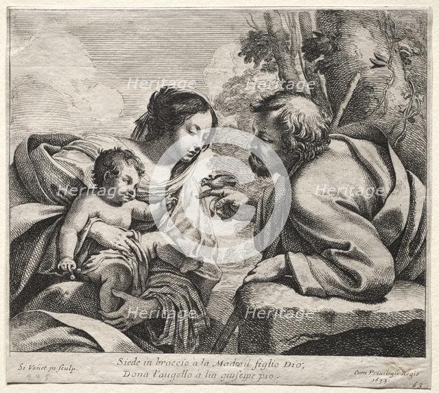 Holy Family, 1633. Creator: Simon Vouet (French, 1590-1649).