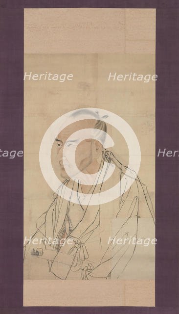 Sketch for the Portrait of Tachihara Suiken, 19th century. Creator: Watanabe Kazan.