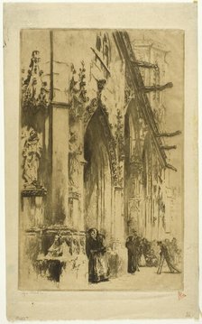 Entrance to Saint-Germain-l'Auxerrois, Paris, 1902. Creator: Edgar Chahine.