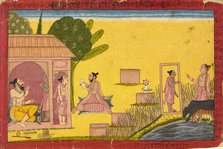 Lakshmana at the hermitage, folio from a Ramayana, ca. 1690-1710. Creator: Unknown.