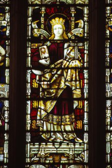 St. Margaret of Scotland, Hereford Cathedral, England, 20th century. Artist: CM Dixon.