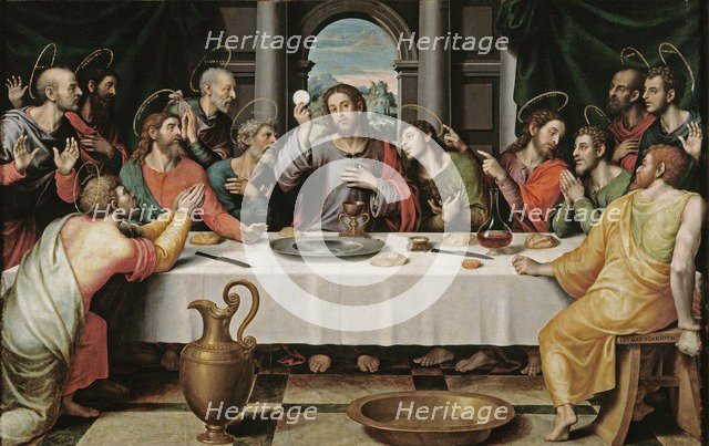 The Last Supper. Artist: Juanes, Juan de (c. 1507-1579)