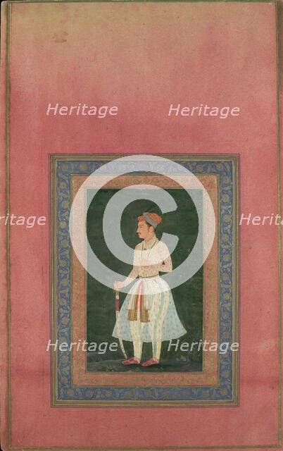 Portrait of a Noble in Gauzy White Costume, Folio from the Davis Album, 17th century. Creator: Unknown.