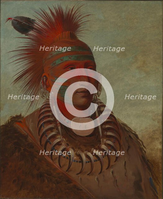 No-ho-mun-ya, One Who Gives No Attention, 1844. Creator: George Catlin.