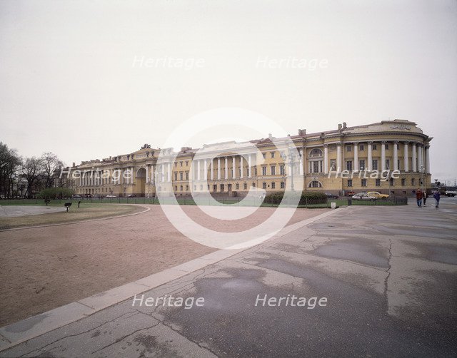 The Senate and Synod Buildings in Saint Petersburg, 1829-1834. Artist: Rossi, Carlo (1775-1849)
