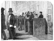 The Division Lobby, House of Commons: Taking the Votes, 1857. Creator: Unknown.