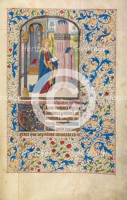 Saint Barbara; Arenberg Hours, early 1460s. Creator: Willem Vrelant.