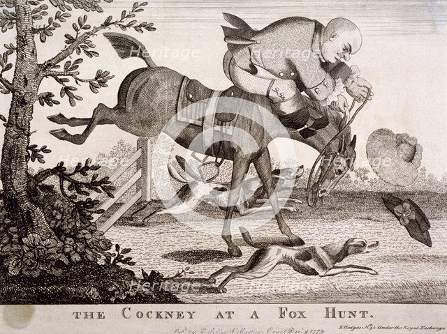 'A Cockney at a Fox Hunt', 1779. Artist: Anon