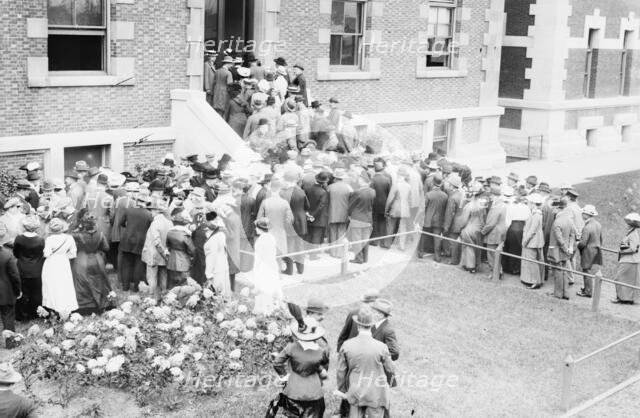 Hygiene Congress delegates, Ellis Island. between c1910 and c1915. Creator: Bain News Service.