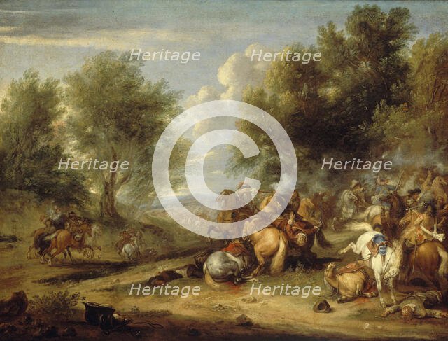 Choc de cavalerie ou Combat de cavalerie, between 1652 and 1690. Creator: Adam Frans van der Meulen.