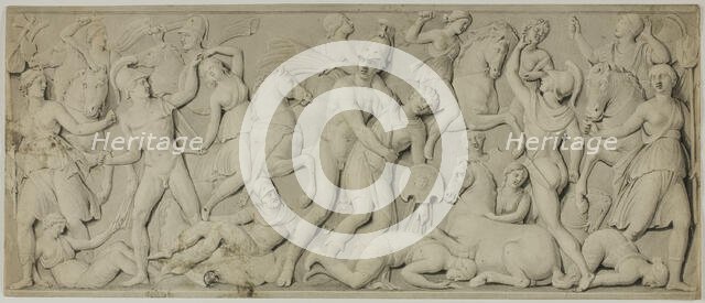 Frieze with Battle of the Amazons, 19th century. Creator: Unknown.