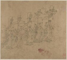 Album of Daoist and Buddhist Themes: Procession of Daoist Deities: Leaf 5 , 1200s. Creator: Unknown.