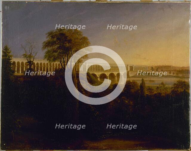 Point-du-Jour Bridge, in Auteuil, between 1795 and 1881. Creator: Francois-Edme Ricois.