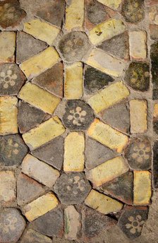 Floor tiles, St Nicholas Church, Church Street, Guisborough, Redcar and Cleveland, 2018 Creator: Alun Bull.